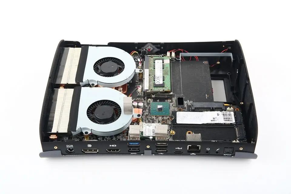 Двойной вентилятор высокой конфигурации для игры суперкомпьютер i7 6700HQ DDR4 NGFF выделенная карта Макс 32 г ram четырехъядерный Мини ПК