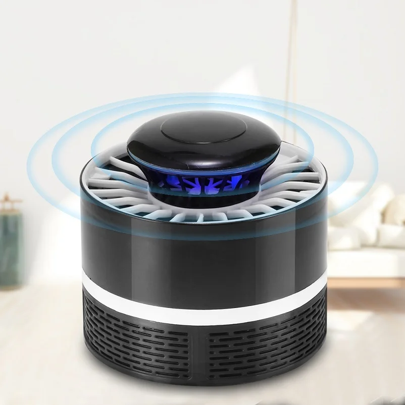 Black Москитный убийца Usb Электрический москитный убийца светодиодный ночник-светильник фотокатализатор бесшумный домашний Противомоскитный ловушка без излучения - Цвет: Black