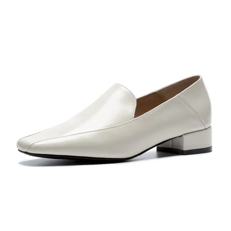 MLJUESE/женские туфли лодочки из мягкой коровьей кожи с квадратным носком без