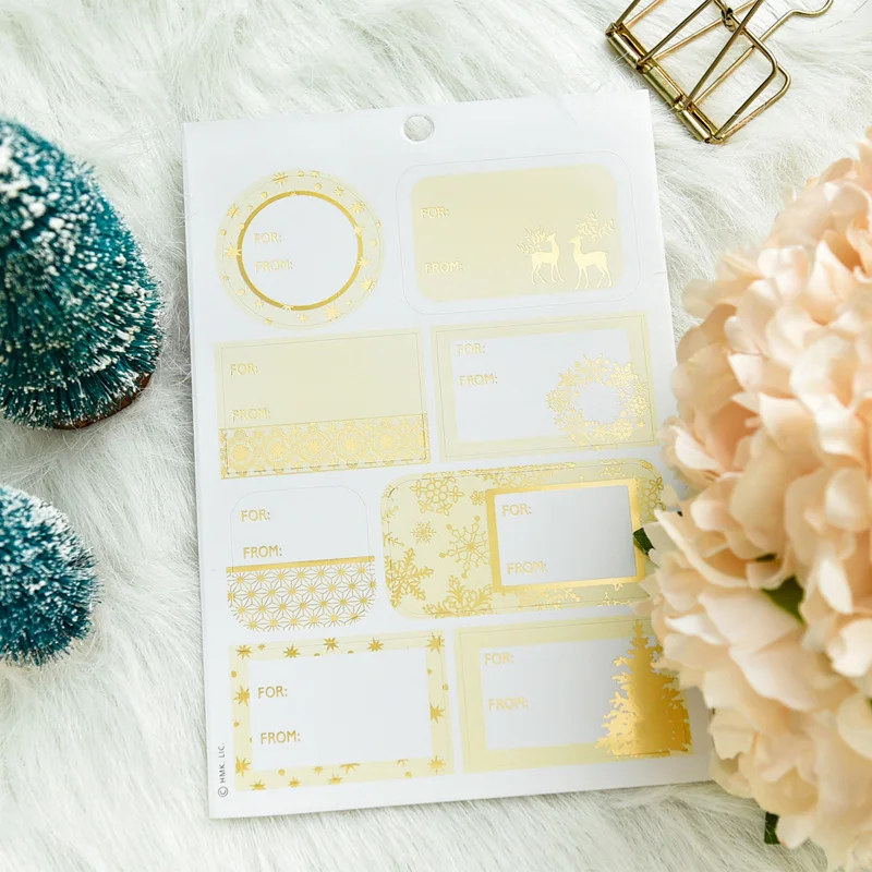 Рождественские самоклеящиеся наклейки-планировщики для скрапбукинга рукоделия