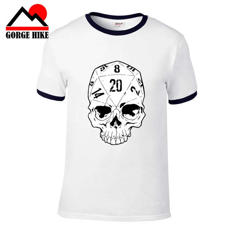 Мужская футболка с рисунком из игры See Me Roll D20 черная черепом ктулху летняя одежда