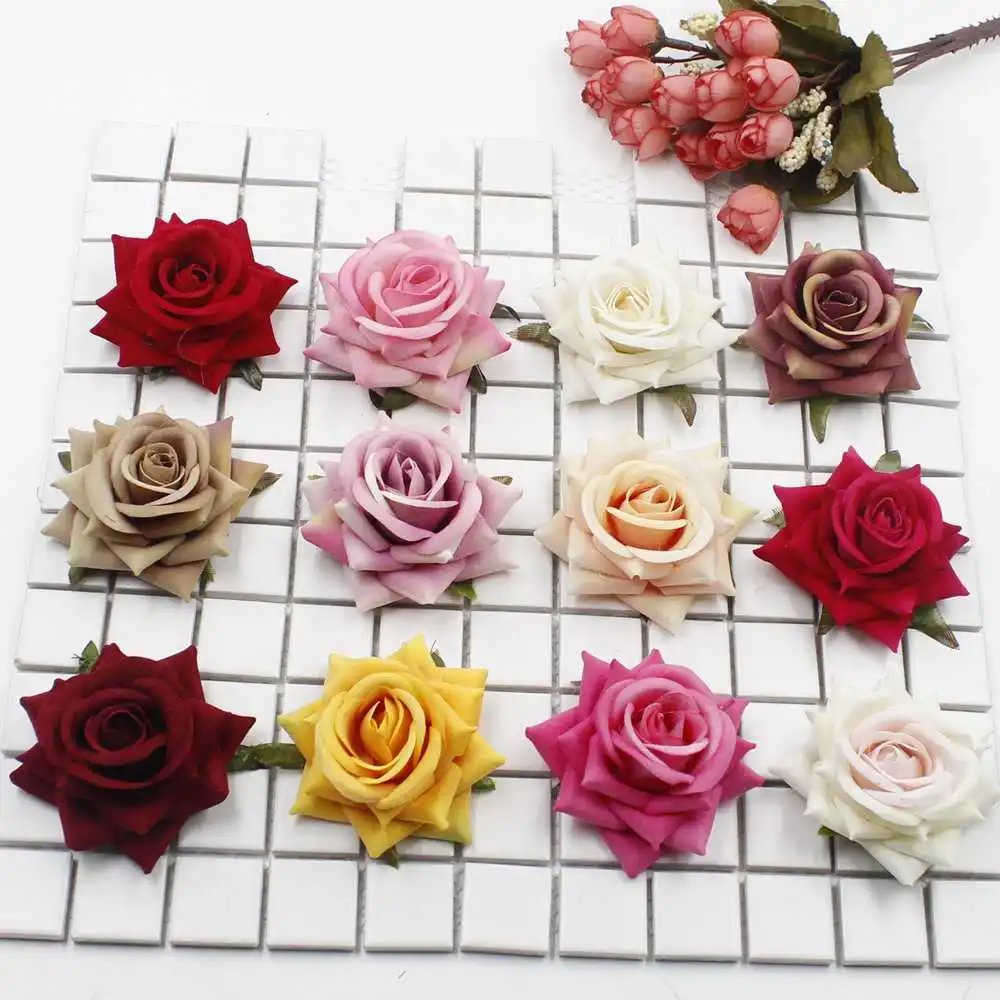 5 шт. фланель большой цветок поддельные голова аксессуары для дома украшения DIY