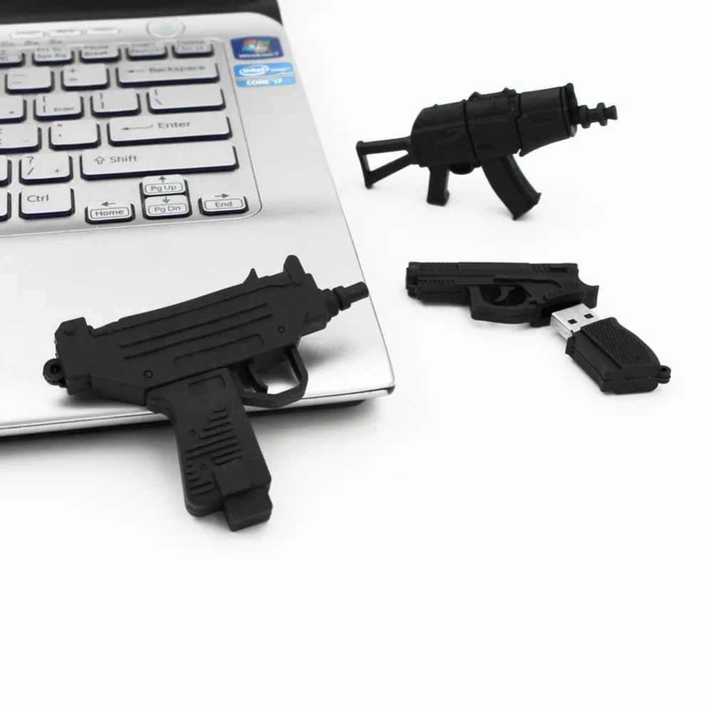 100% Полный usb флеш-накопитель черный пулемет флеш-диск 2 0 u-диск 4 ГБ 8 16 32 карта