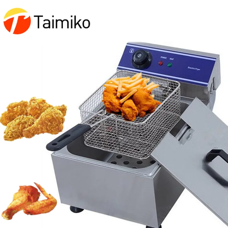 Маленькая кухонная фритюрница квадратной формы мини из нержавеющей стали