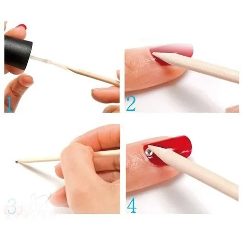 100 шт. двухсторонние палочки для удаления кутикулы|Пушеры кутикулы| |