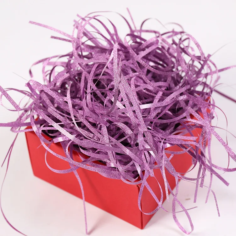 light purple 20 г/пакет Блестящий бумажный наполнитель подарочной коробки красивые рождественские украшения для подарочной коробки упаковочные материалы вечерние сувениры 11 цветов - Цвет: light purple