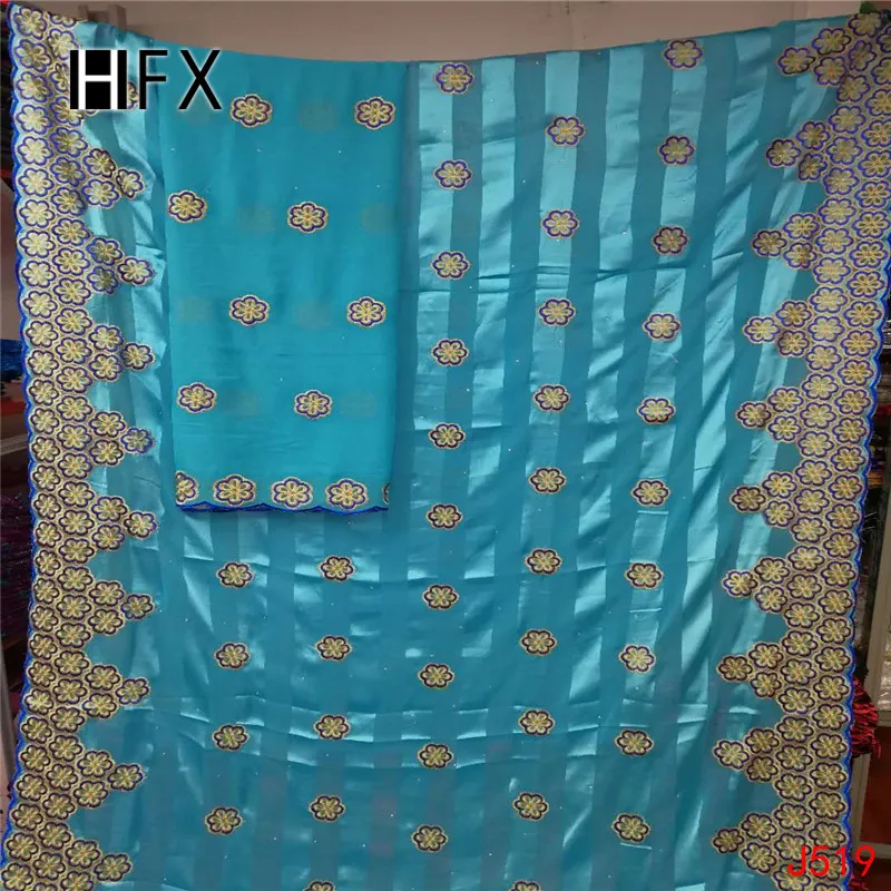 HFX african bazin getzner indonesian batik fabric jacquard brocade price 5+2yards/lot cheap wholesales Y520 | Дом и сад