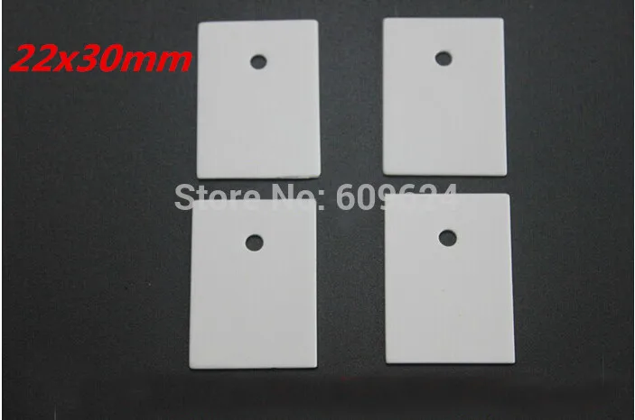 (100pcs/lot) 22x30x1mm Alumina ceramic pads  thermally conductive insulation sheet  TO-264  IC,mos heat sink