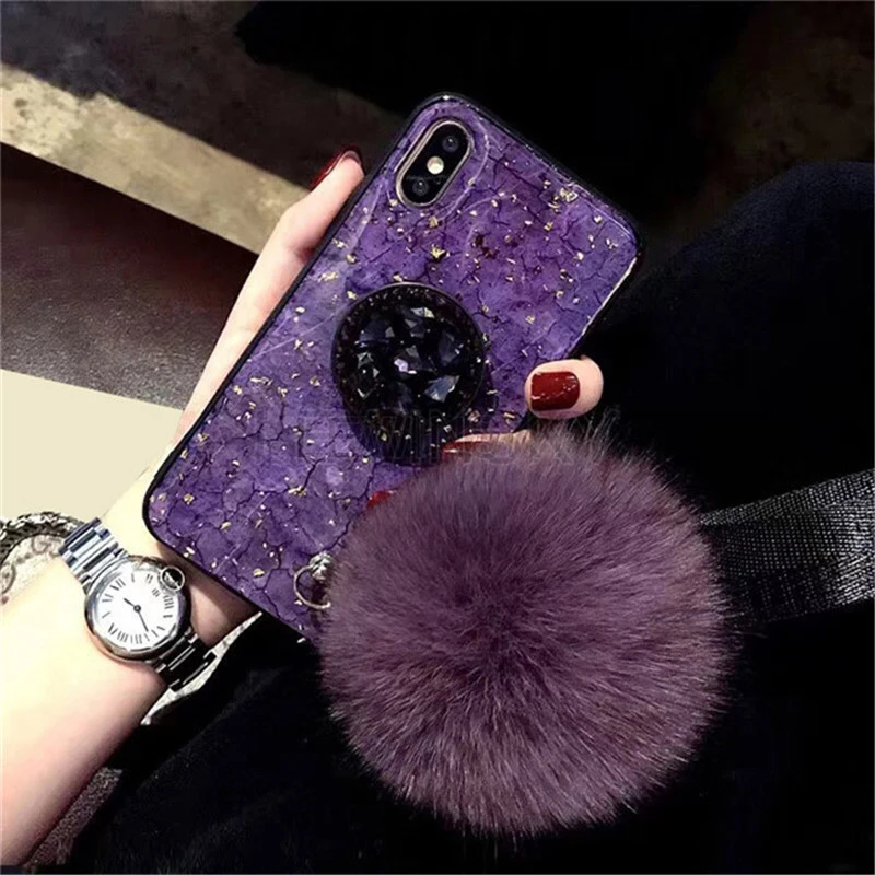Мягкий ТПУ силиконовый чехол для Xiaomi mi A2 8 LITE MAX 3 mi X 2 2S A1 mi 8 SE Red mi S2 Note 6 pro Bling marble Gold foil Coque чехол - Цвет: Purple package