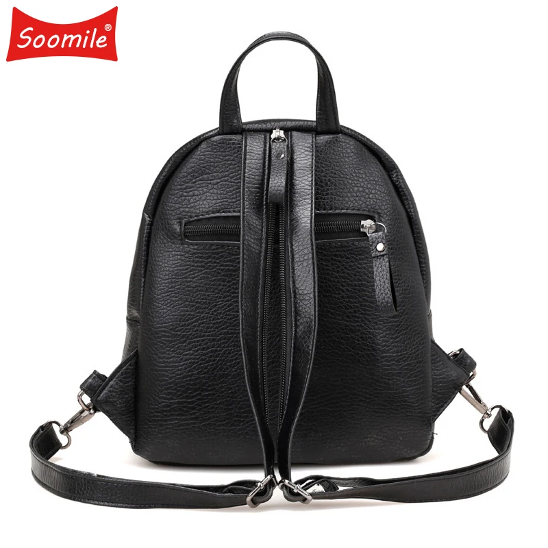 Soomile мини рюкзак женский из искусственной кожи Противоугонный Mochila для