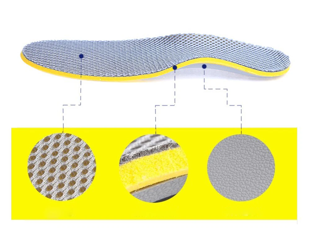 Ортопедические стельки для спортивной обуви премиум класса 1 пара 3D унисекс с