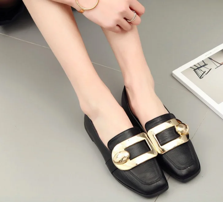 flats with bows spring new Female shallow mouth side buckle belt casual shoes woman flat 2017 | Обувь
