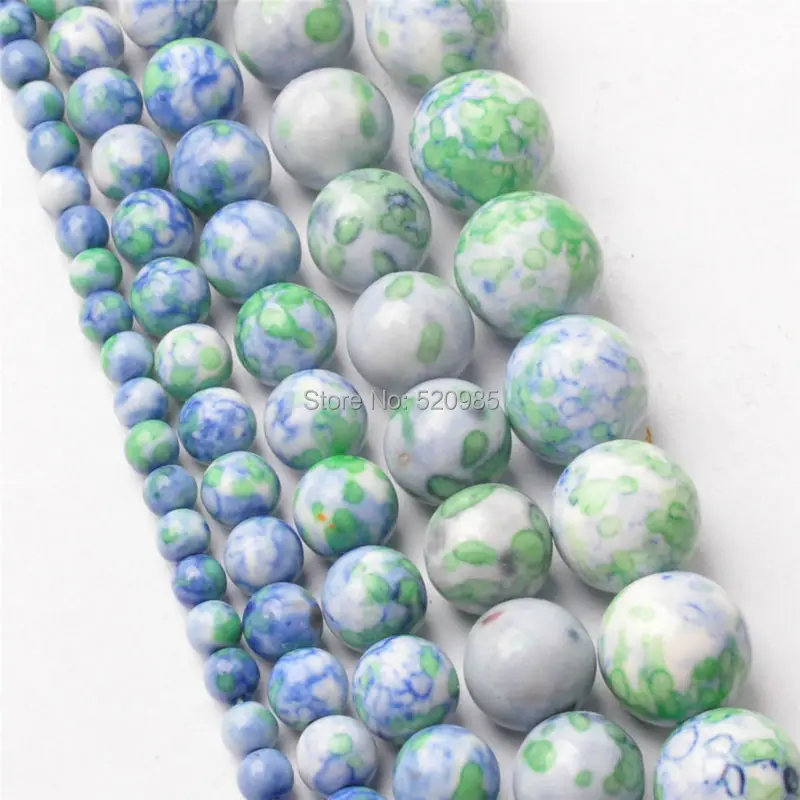 Бесплатная доставка натуральные синие и зеленые точки радужные камни круглые
