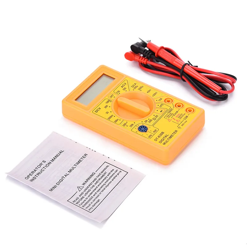 Цифровой мультиметр с ЖК-дисплеем 2 цвета переменный/постоянный ток 750 В