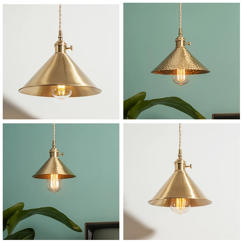 SANBUMG Vintage Pendant Lights American Simple Copper Bedside Lamp Hanglamp Restaurant Bar Porch Cloakroom Hanging Light | Лампы и