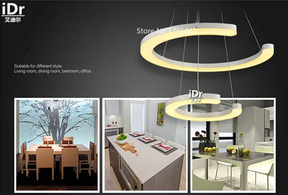 Led современный минималистичный гостиной люстра подвесной светильник ресторан