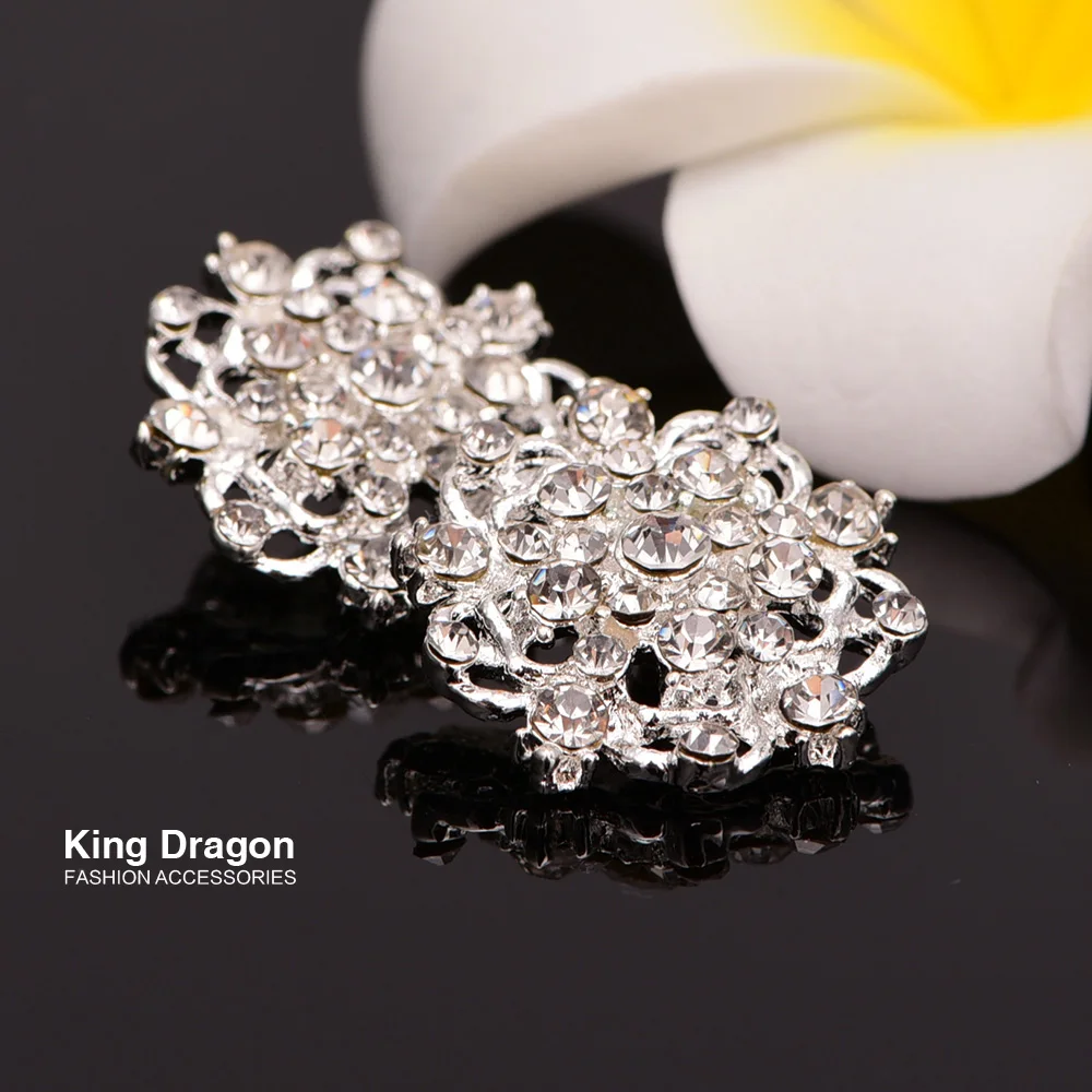 Новое поступление пуговицы со стразами и кристаллами Пришивные в центр цветов