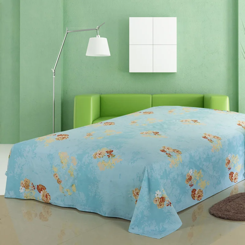Модная новая реактивная печать хлопок Простыня Набор растительный узор Европейский стиль простыни/хлопок постельное белье простыня