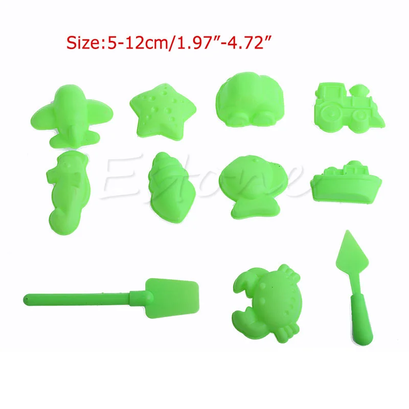 

3-11Pcs/Lot Sand Toy Model Building Kits Play Dough Plasticine Mold Tools Set Kids Playdough Polymer Clay funny Beach Toy