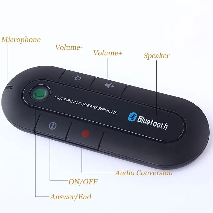 Universal Sun Visor Handsfree Bluetooth Car Kit Speakerphone for Smartphone Support two phone matched | Автомобили и мотоциклы