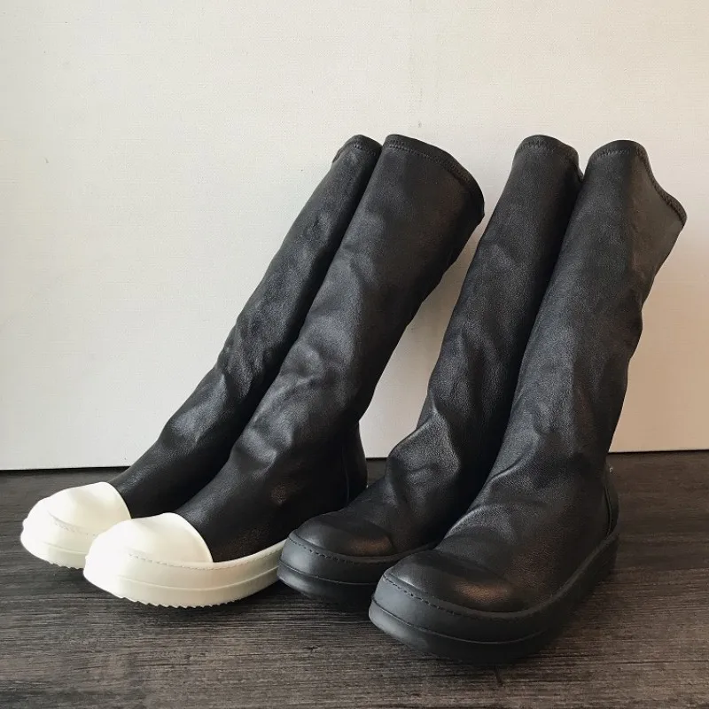 Мужские кроссовки из натуральной овечьей кожи до середины икры | Обувь