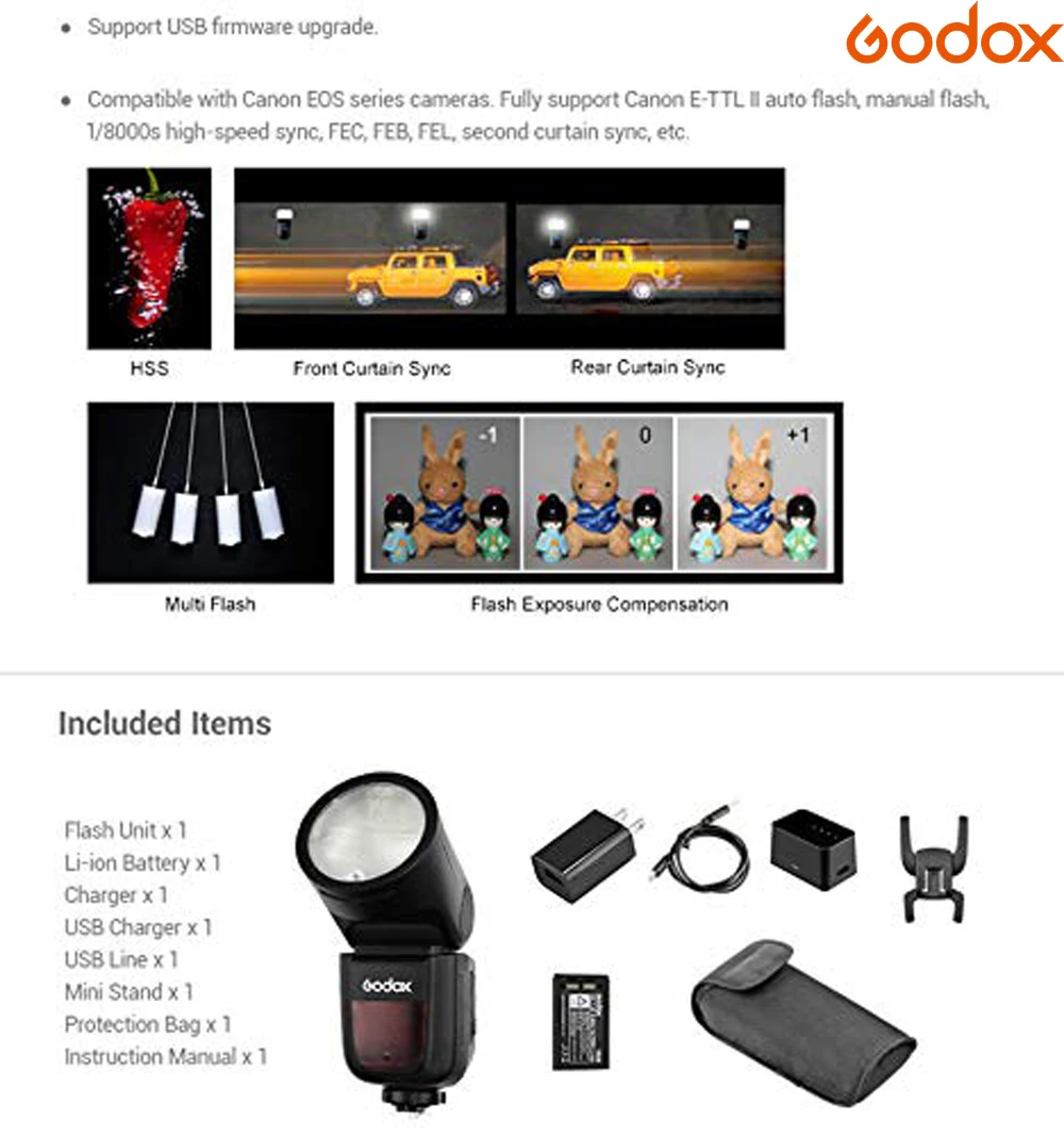 Предварительный заказ Godox V1 вспышка Speedlight для SONY Canon Nikon Fujifilm Olympus камера Фонарик TTL