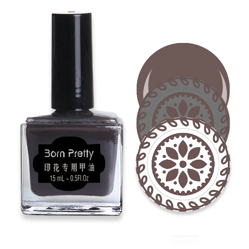 BORN PRETTY 15 мл/6 мл чистые цвета ногтей лак для стемпинга сладкий стиль стемпинг ногтей покрытие 72 Цвета Доступные лаки для ногтей
