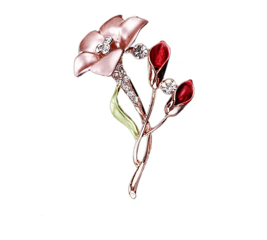 Сладкие романтические металл кристалл падение масла Брошь pin корейский