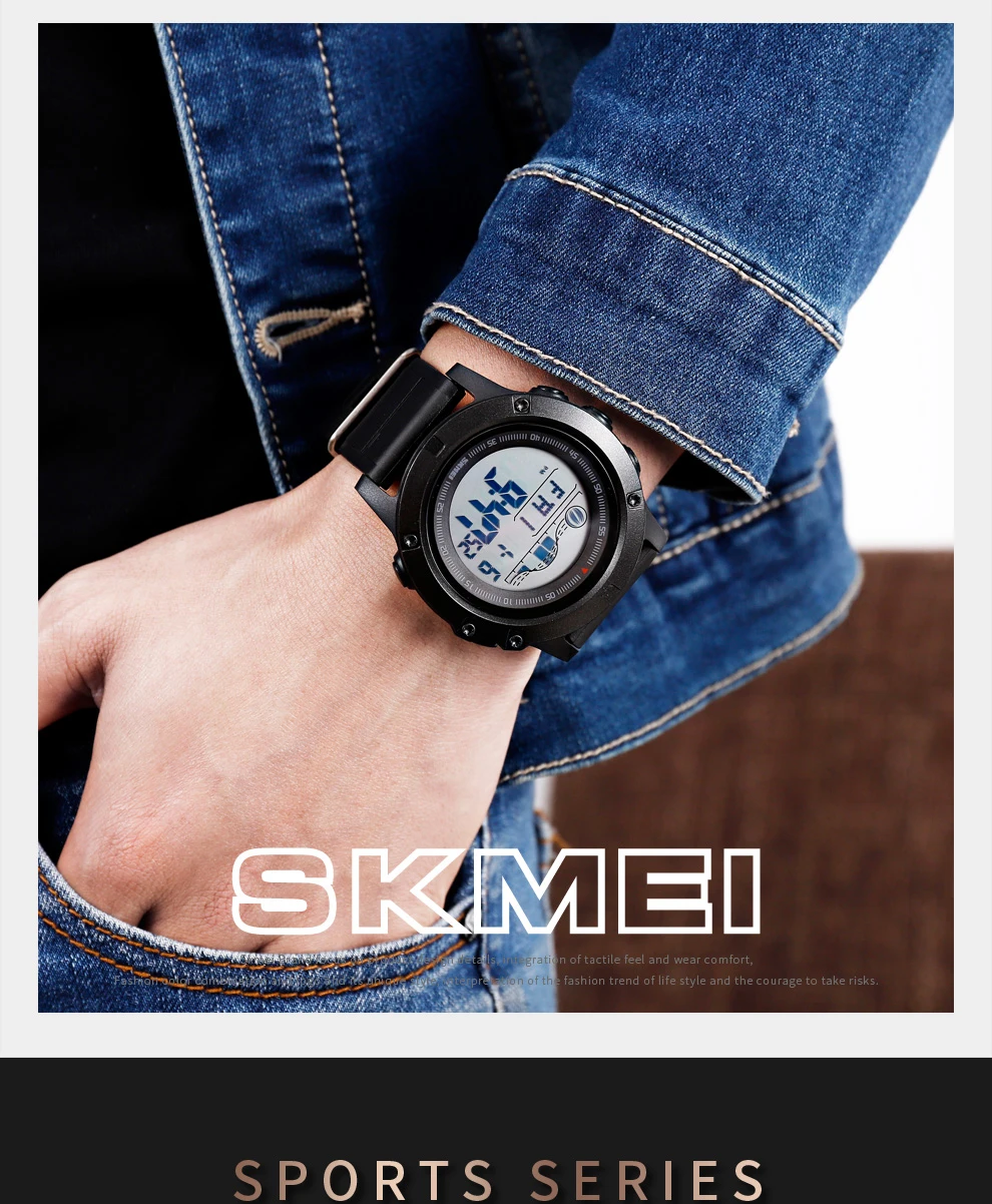 SKMEI, мужские спортивные часы, модные, повседневные, светодиодный, цифровые, для улицы, водонепроницаемые, мужские, обратного отсчета, двойное время, наручные часы, Relogio Masculino