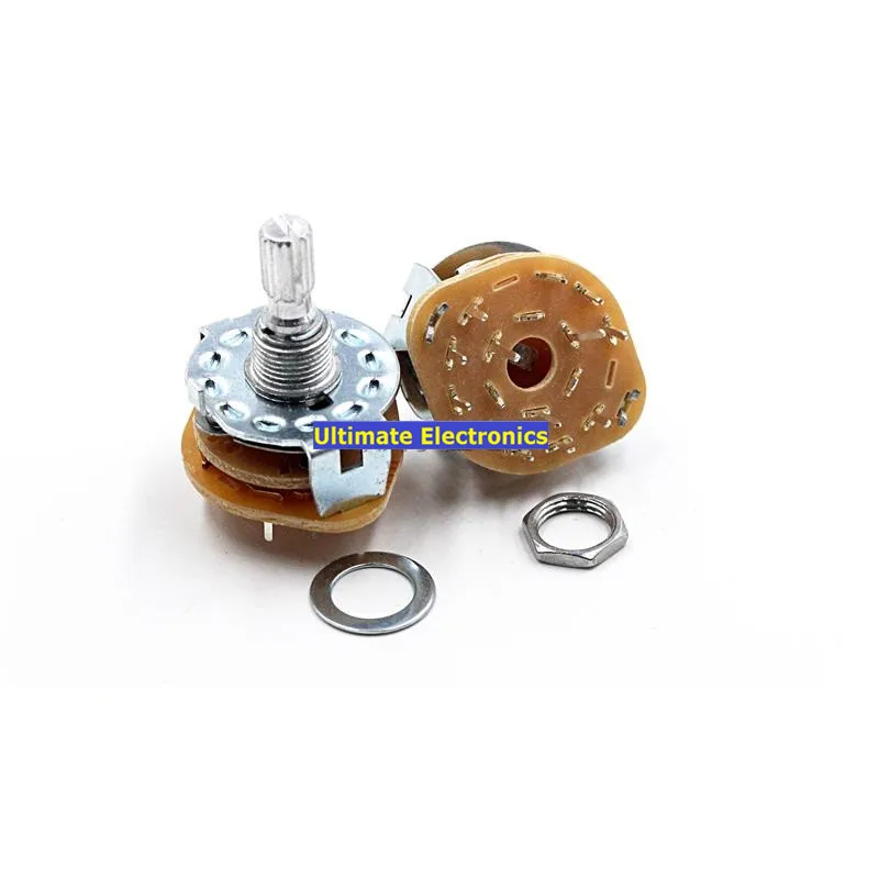 

2pcs RS25 band switch switch potentiometer rotary switch 3 Pole 3 Position