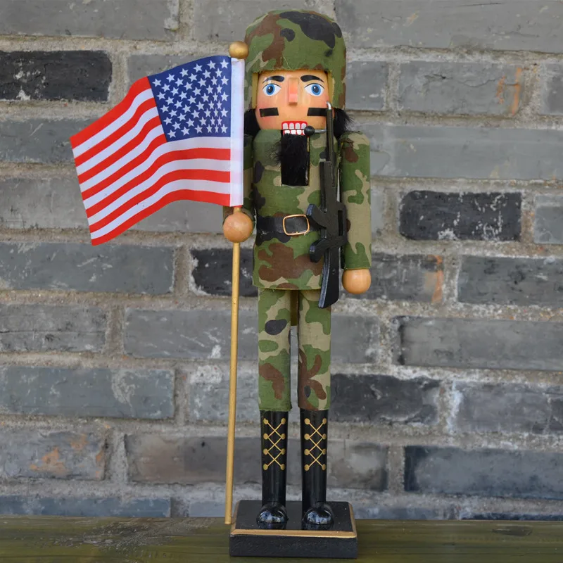 38 см домашний декор Щелкунчик фигурка Оригинальный Деревянный Американский