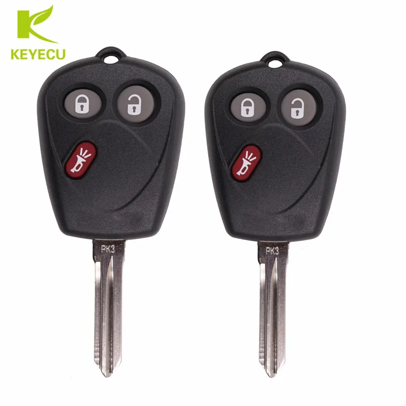 KEYECU Pair новинка запасной дистанционный чехол для ключей Fob 3 кнопки SAAB 9 7X 7 2005 2009