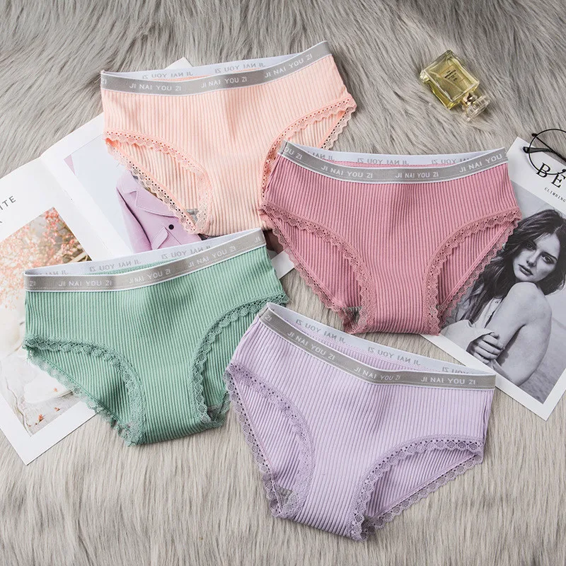 Сексуальные трусики женские кружевные трусы с низкой талией бесшовное хлопковое