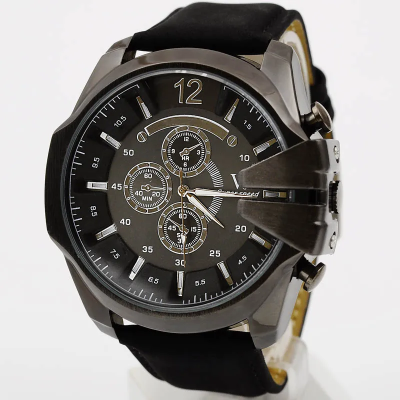 Мода нового прибытия Кожаные Ремни Стильный Люксовых брендов часы деловые