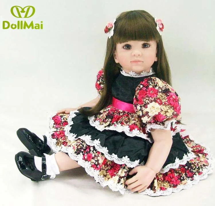 2018 последняя новинка bebe 60 см Виниловая силиконовая кукла для новорожденных
