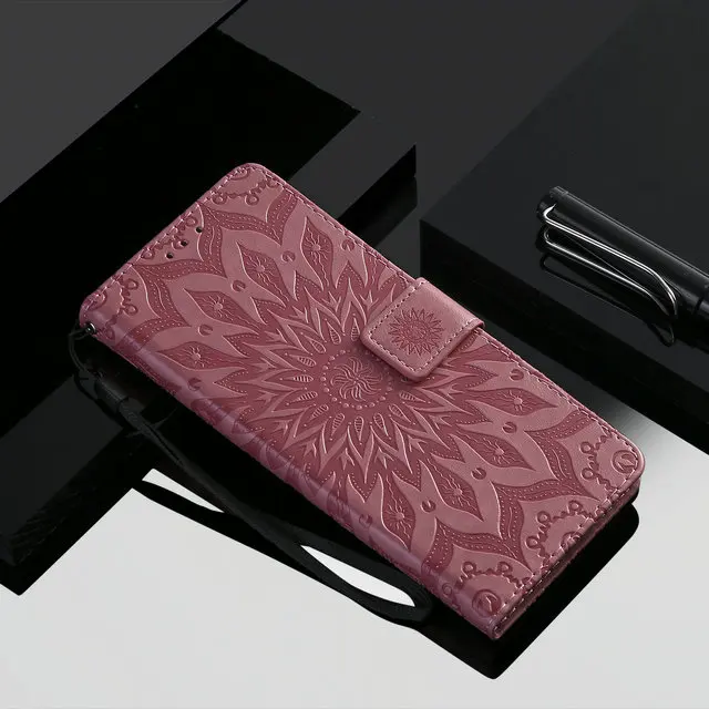 6,26 ''красный mi 7 флип чехол Funda Xiao mi Redmi 7 чехол Роскошный 3D бумажник с тиснением Кожа для mi Redmi 7 чехол противоударный Броня