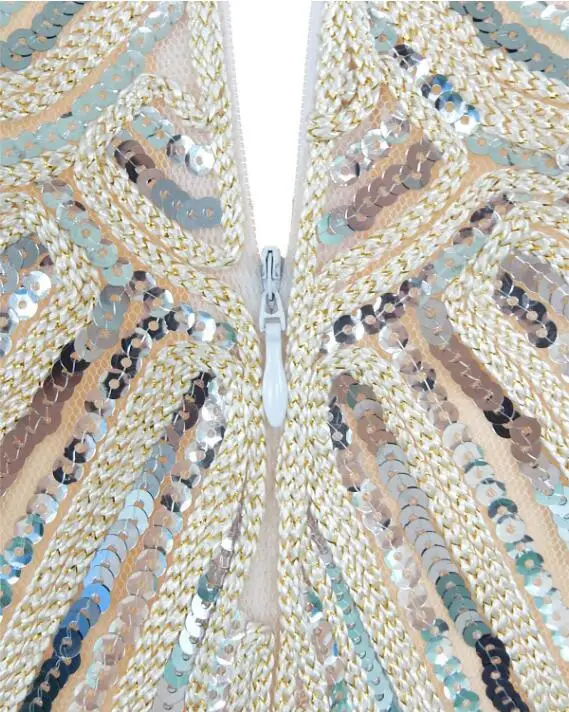 Женское винтажное платье-хлопушка однотонное бежевое платье с блестками и