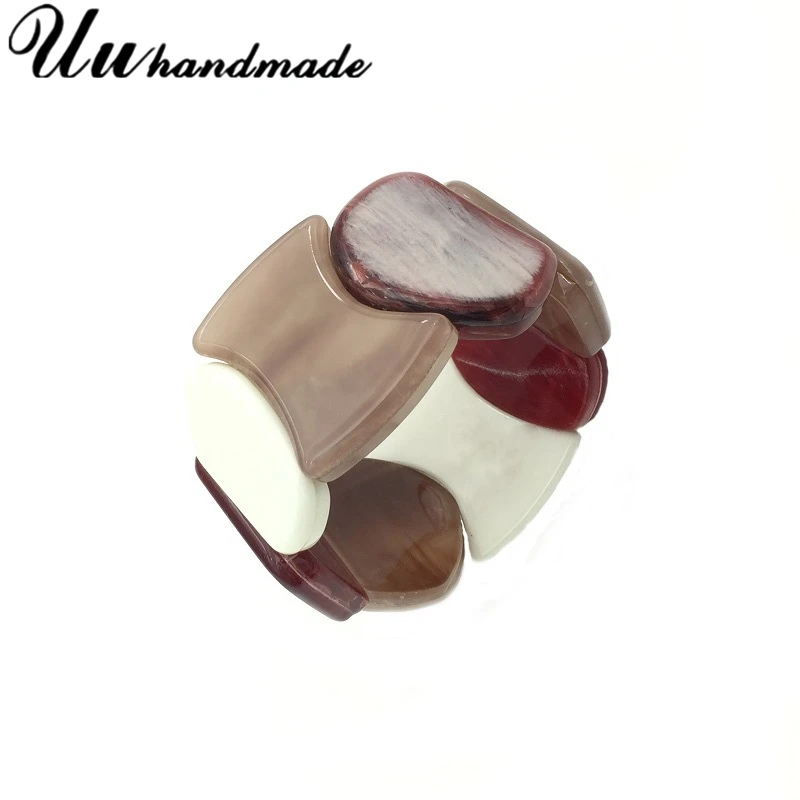 Модные Акриловые широкие браслеты Браслет манжета для женщин Ретро ювелирные