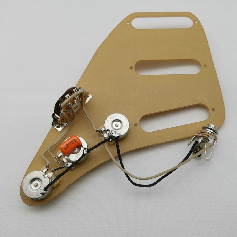 Роскошная гитара сборка проводки CTS 250K медный вал Подходит для ST Guitar Pickups + схема