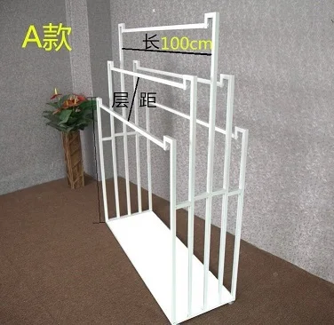 Гладить шарф стеллажи ткани дисплей полки в Остров посадки стеллажи брюки магазин одежды шарфы стенд