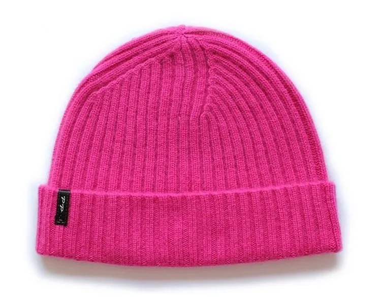 large size 100%goat cashmere twisted knit beanie hats big bonnets caps for unisex with fur balls 9colors EU/XL(60cm+)