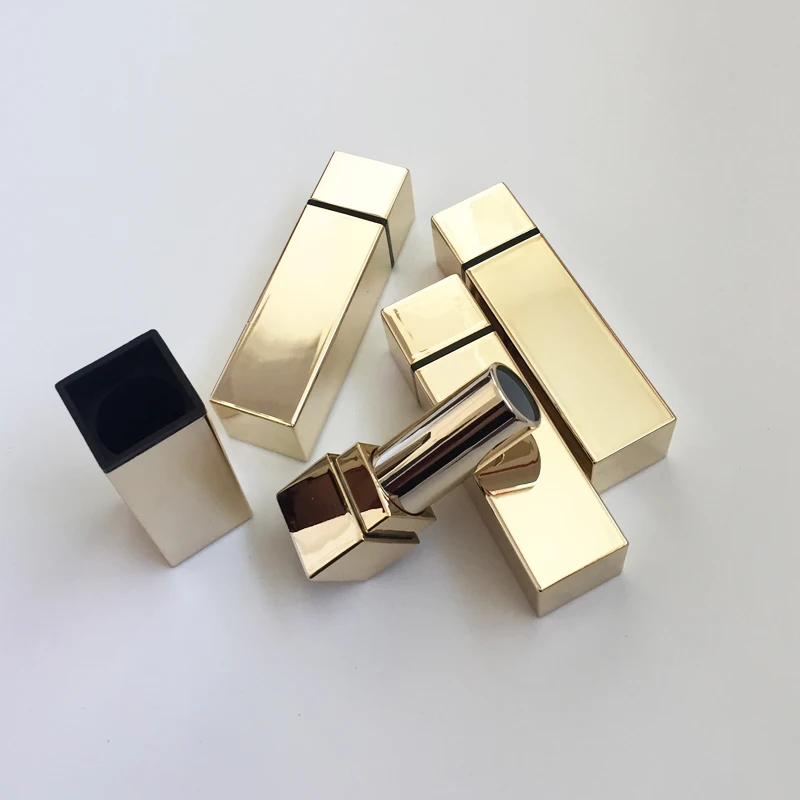 Новое поступление пустые трубки для помады яркое золото DIY бальзам губ контейнер
