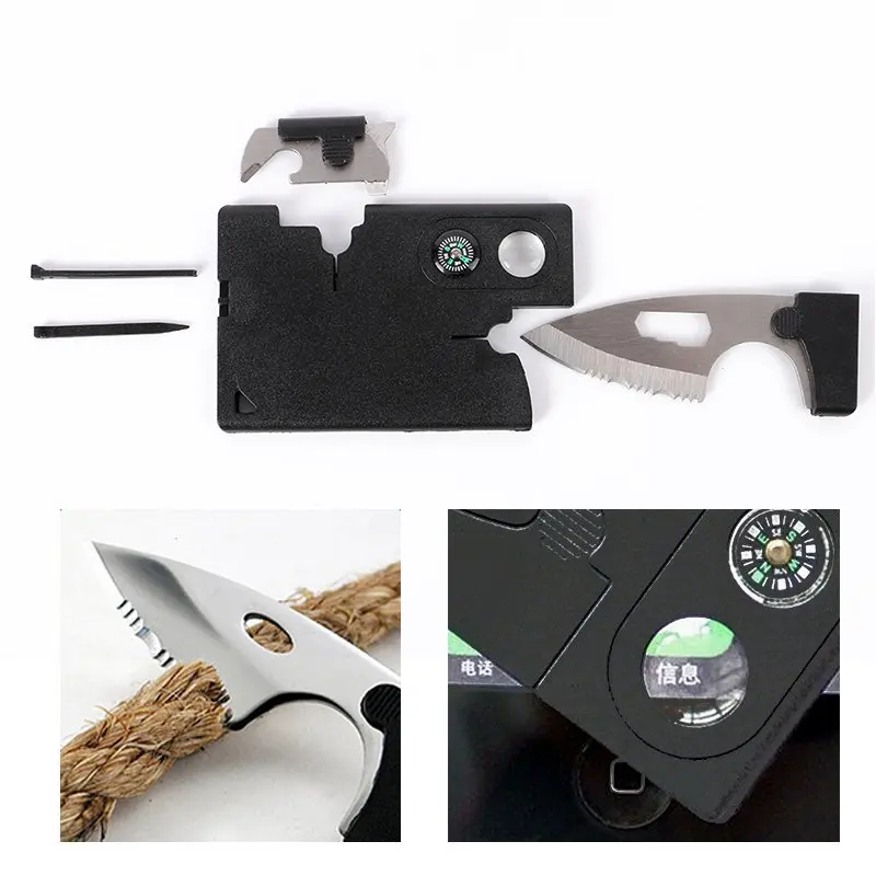 Новинка 2017 10 в 1 многофункциональный карманный нож для выживания с кредитными