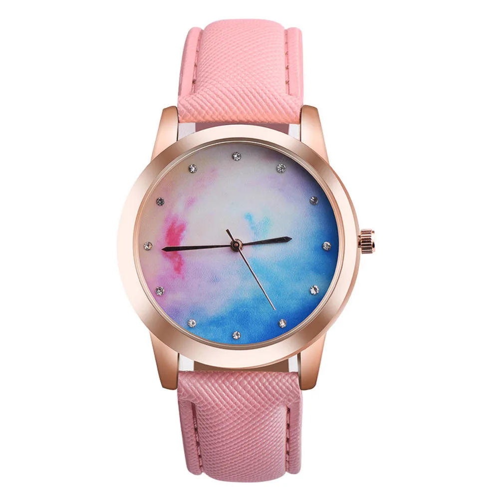 Модные женские часы карамельного цвета сменные кожаные Наручные Студенческие