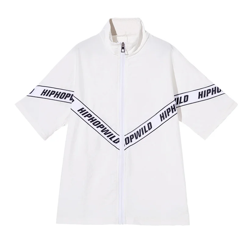 White Coat Новая одежда для уличного танца для мальчиков, Ropa хип-хоп, детский летний костюм, бредовая танцевальная сцена, танцевальная одежда в стиле хип-хоп, BL1925 - Цвет: White Coat