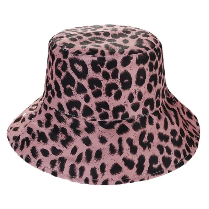 Летняя новая стильная тканевая шляпа сомбреро mujer леопардовая двухсторонняя