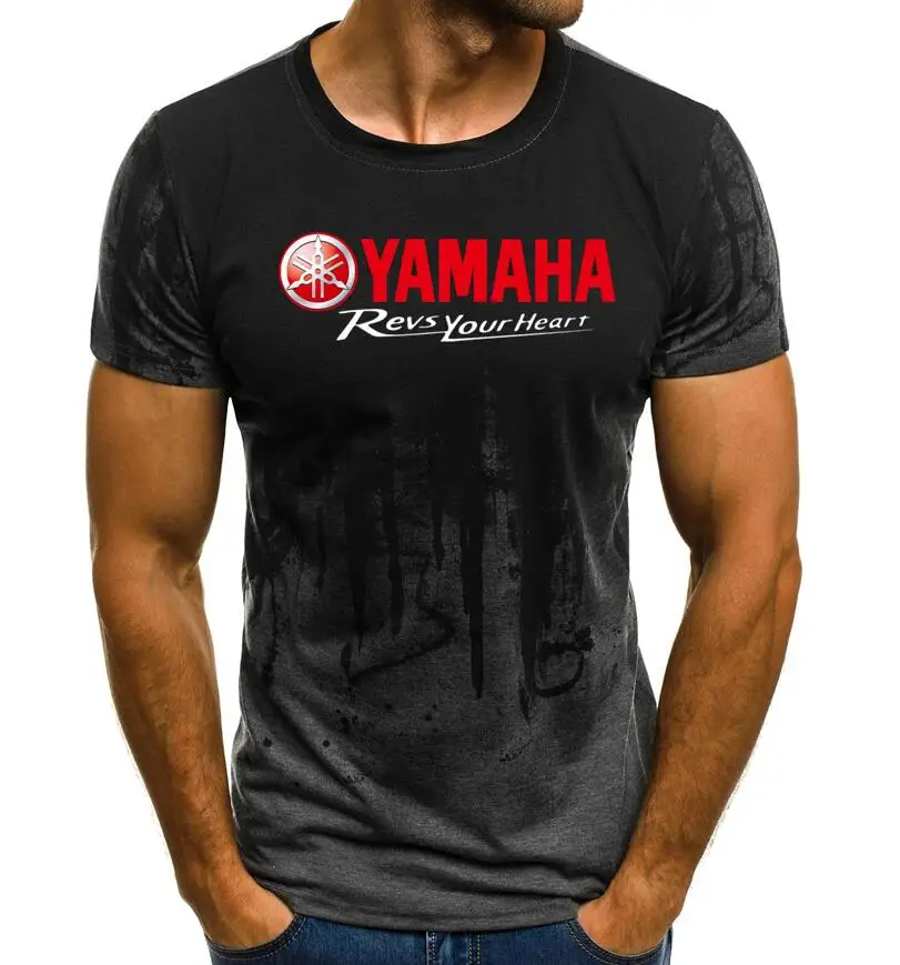 2018 Brand Summer New YAMAHA Motorcycle t shirt Men Short-sleeve Cotton Kawasaki T-Shirts akrapovic honda Suzuki shirts | Мужская одежда