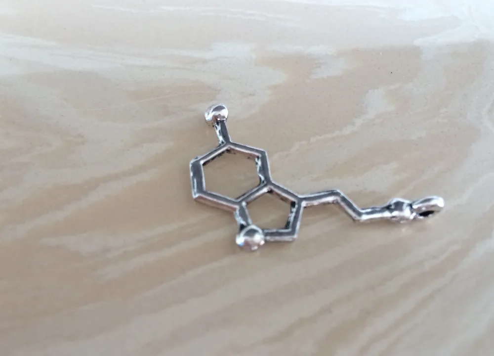 50pcs/lot DIY Jewelry Accessories Ancient silver Dopamine molecule chemical charm pendant findings for Necklace making | Украшения и