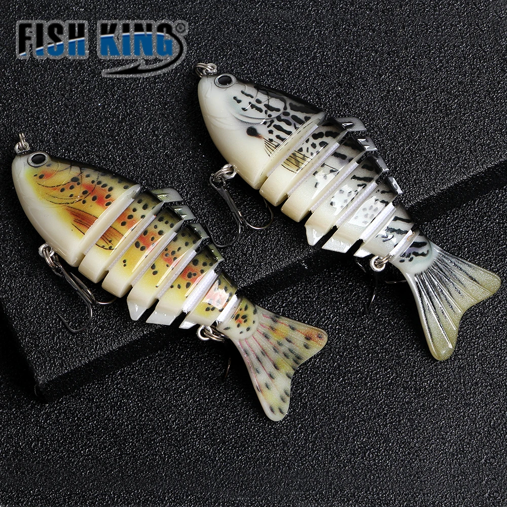 Тонущий воблер FISH KING 7 сегментов приманки для рыбной ловли гольян 10 см 15 5 г