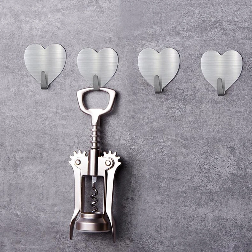 1 шт. Крючки из нержавеющей стали для влюбленных в форме вешалка с крючком кухни